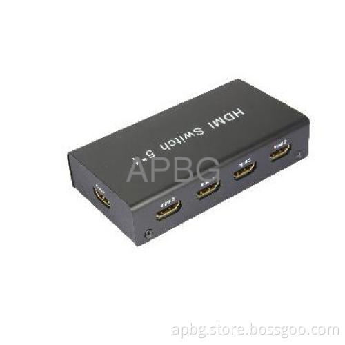 3D 5 way hdmi switch with amplifier and IR remote